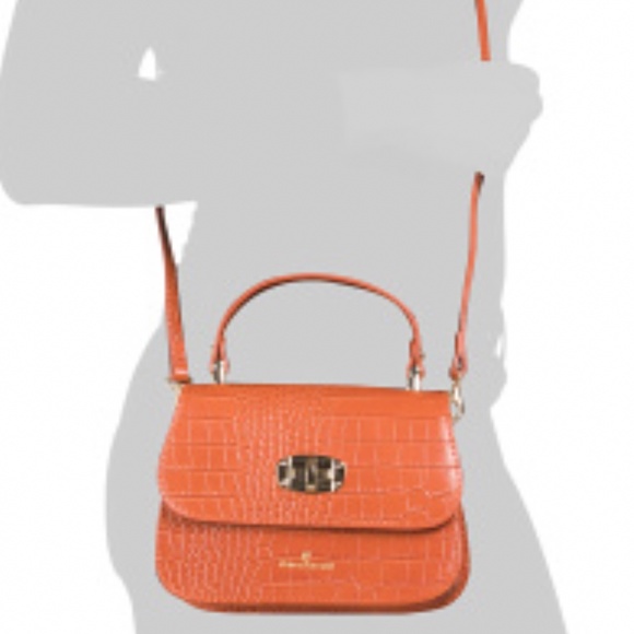 CHIARA FERRETTI RED "ALLIGATOR" FINE LEATHER BAG NEW - Picture 8 of 10